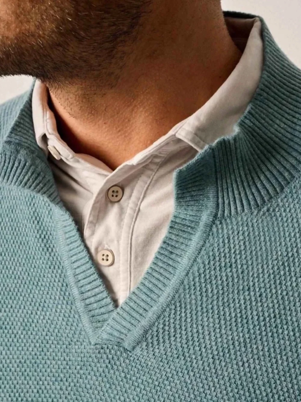 Johnnie-O Men's Esteban Johnny Collar Sweater EUC
